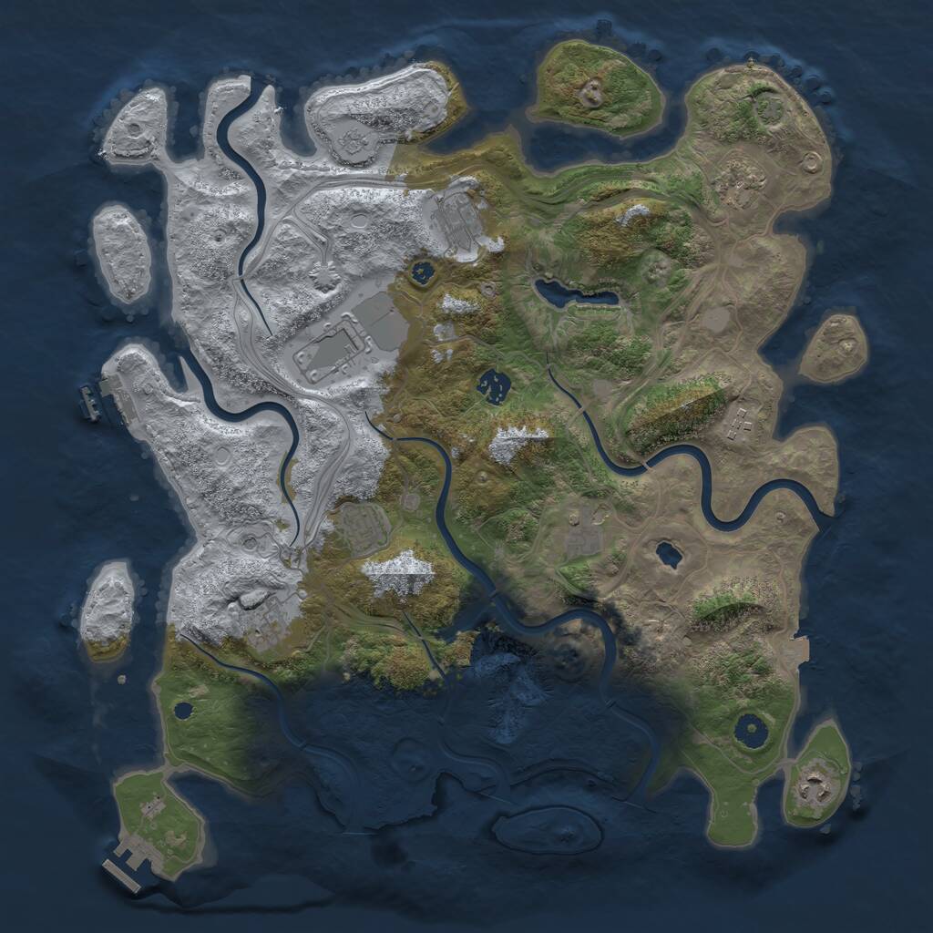 Rust Map: Procedural Map, Size: 4250, Seed: 50005, 15 Monuments