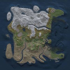 Thumbnail Rust Map: Procedural Map, Size: 3500, Seed: 605587862, 14 Monuments