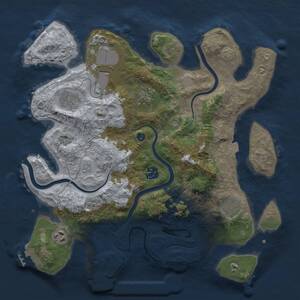 Thumbnail Rust Map: Procedural Map, Size: 3500, Seed: 959702529, 13 Monuments