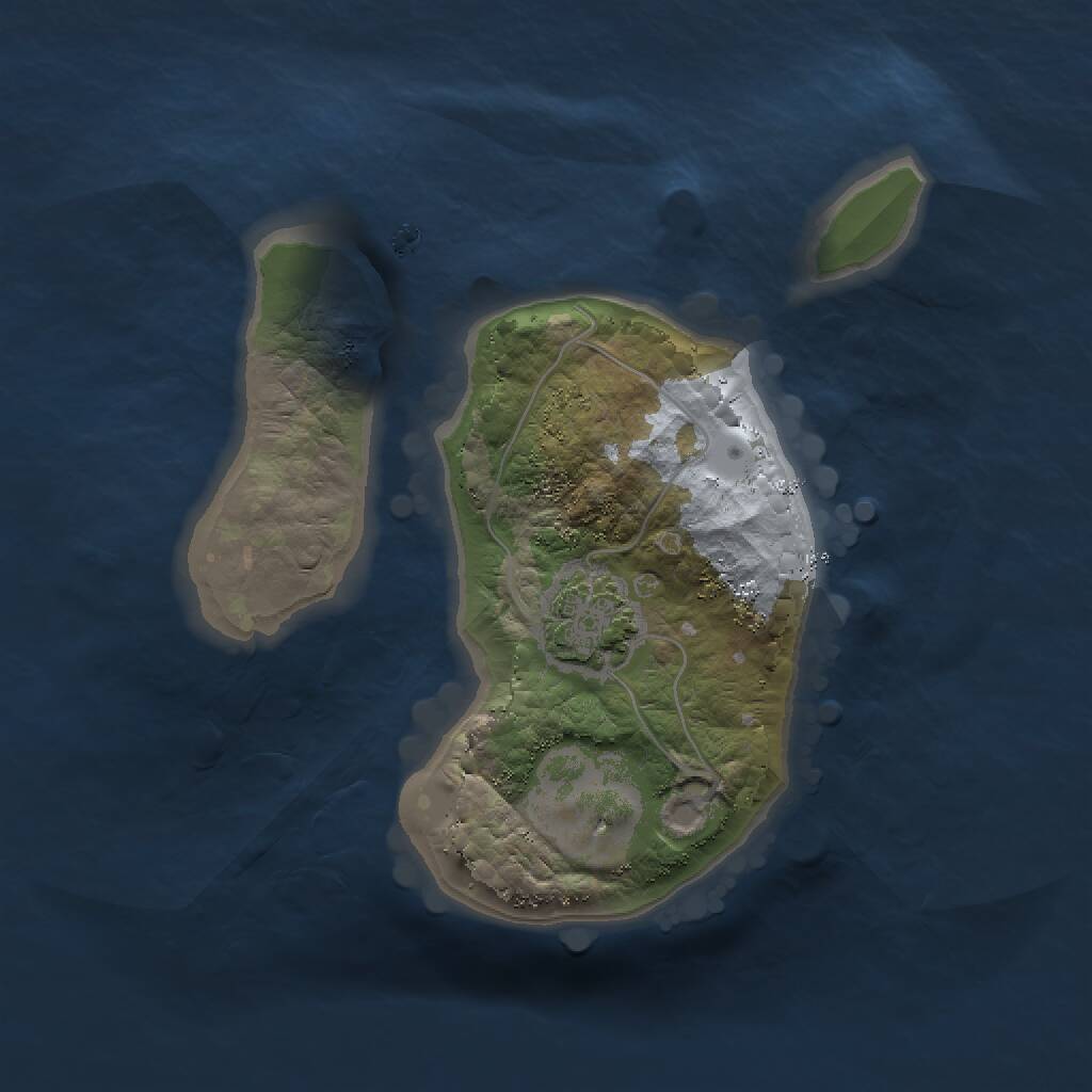 Rust Map: Procedural Map, Size: 1500, Seed: 12612571, 2 Monuments