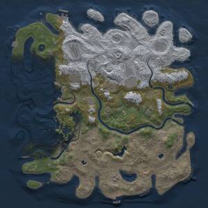 Thumbnail Rust Map: Procedural Map, Size: 4500, Seed: 1465125914, 17 Monuments