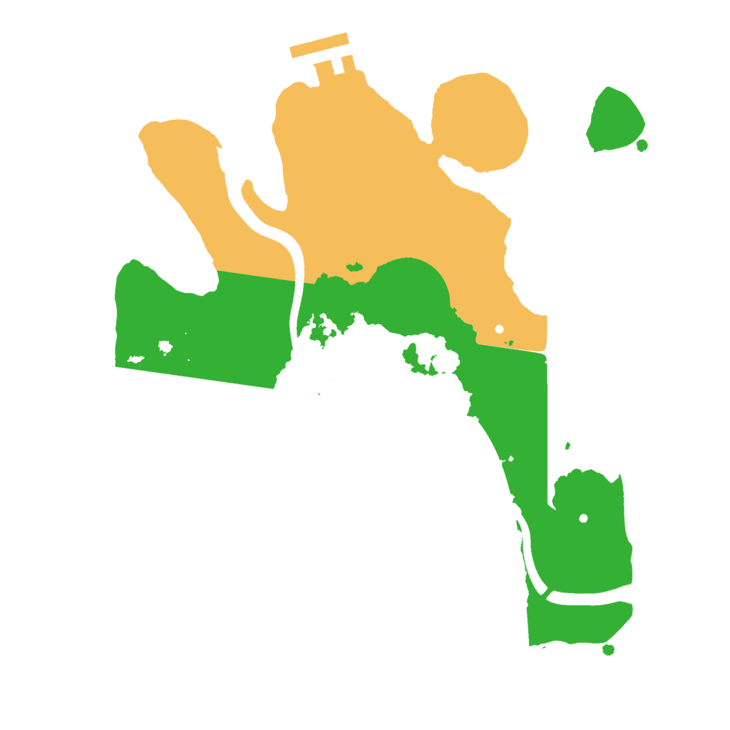 Biome Rust Map: Procedural Map, Size: 2500, Seed: 55222077