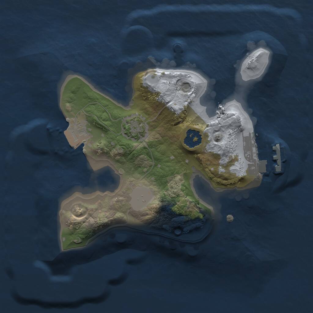 Rust Map: Procedural Map, Size: 1750, Seed: 42069, 3 Monuments