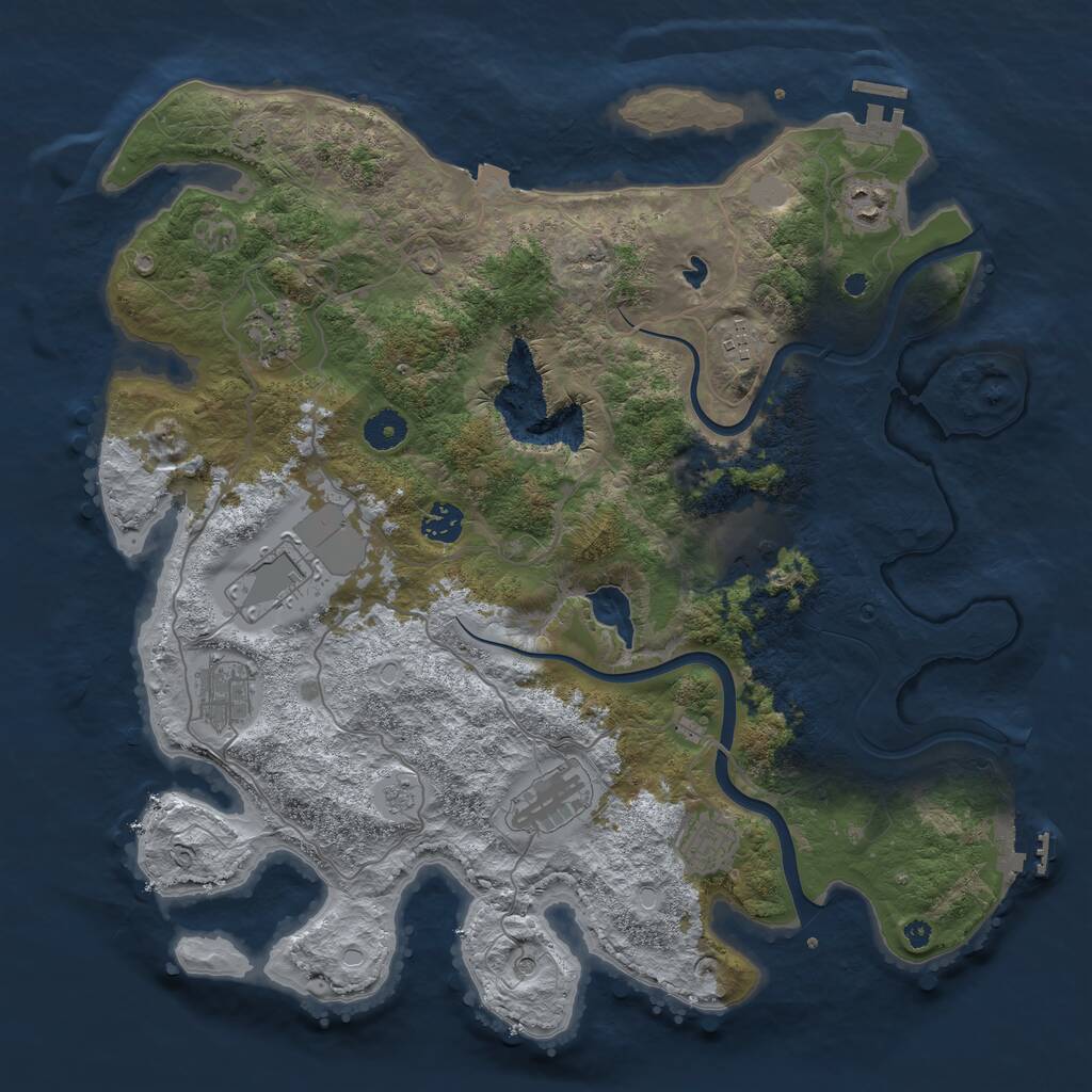 Rust Map: Procedural Map, Size: 4000, Seed: 576097979, 15 Monuments