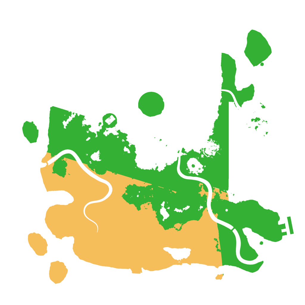 Biome Rust Map: Procedural Map, Size: 3500, Seed: 66605