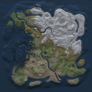 Thumbnail Rust Map: Procedural Map, Size: 4000, Seed: 1934855, 15 Monuments