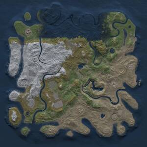 Thumbnail Rust Map: Procedural Map, Size: 4250, Seed: 7732548, 16 Monuments