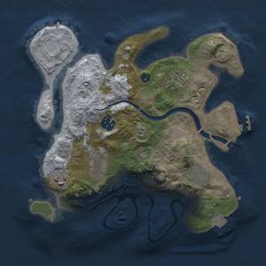 Thumbnail Rust Map: Procedural Map, Size: 2800, Seed: 1043868757, 10 Monuments