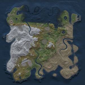 Thumbnail Rust Map: Procedural Map, Size: 3750, Seed: 69072917, 16 Monuments