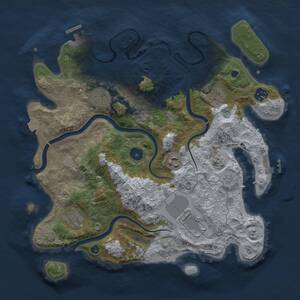 Thumbnail Rust Map: Procedural Map, Size: 3500, Seed: 73204740, 13 Monuments