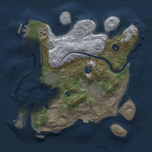 Thumbnail Rust Map: Procedural Map, Size: 3000, Seed: 83883, 10 Monuments