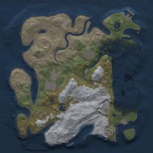 Thumbnail Rust Map: Procedural Map, Size: 3500, Seed: 977703112, 14 Monuments