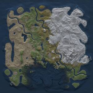 Thumbnail Rust Map: Procedural Map, Size: 5000, Seed: 1354537896, 17 Monuments
