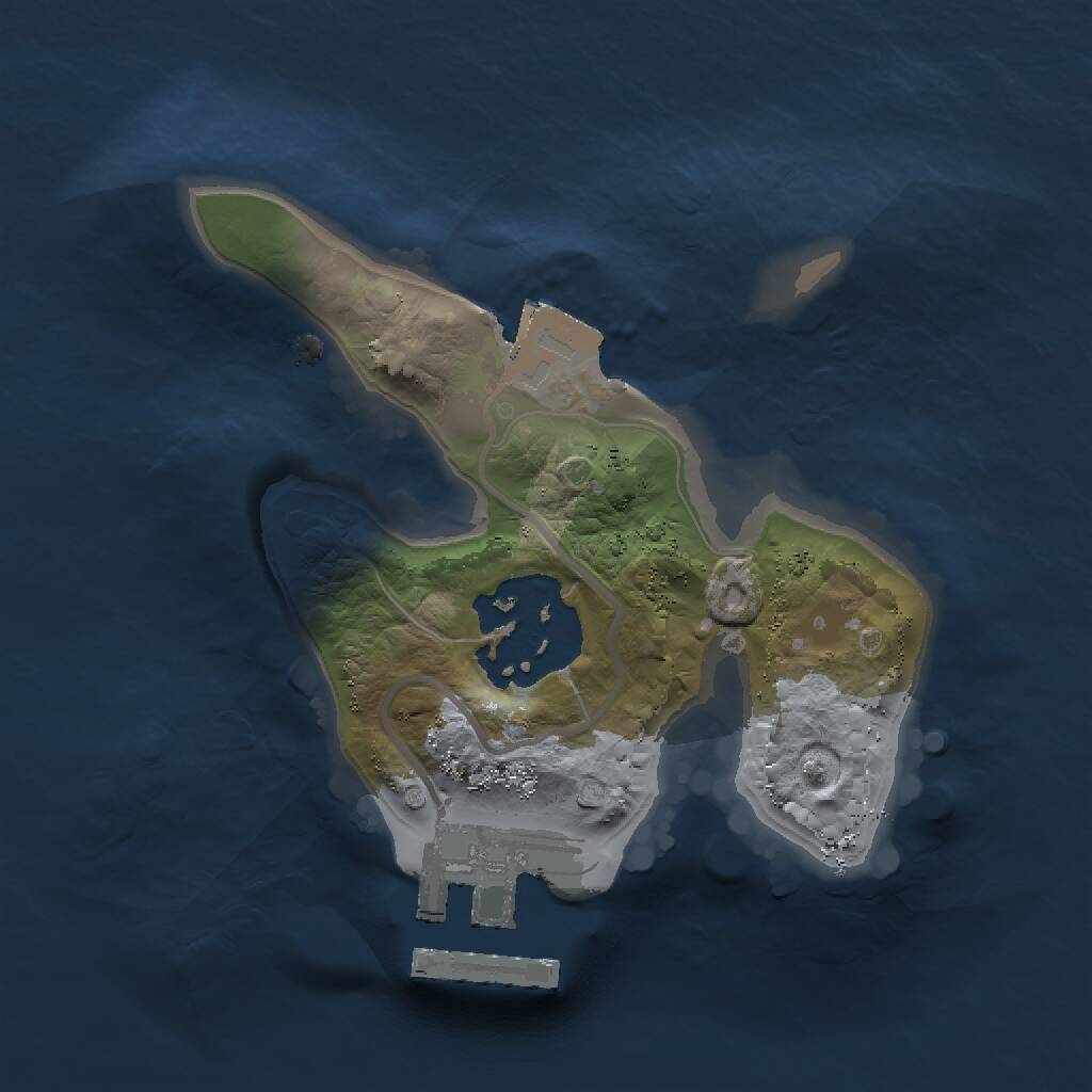 Rust Map: Procedural Map, Size: 1500, Seed: 1959685408, 3 Monuments