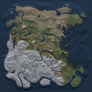 Thumbnail Rust Map: Procedural Map, Size: 4500, Seed: 1496770060, 17 Monuments