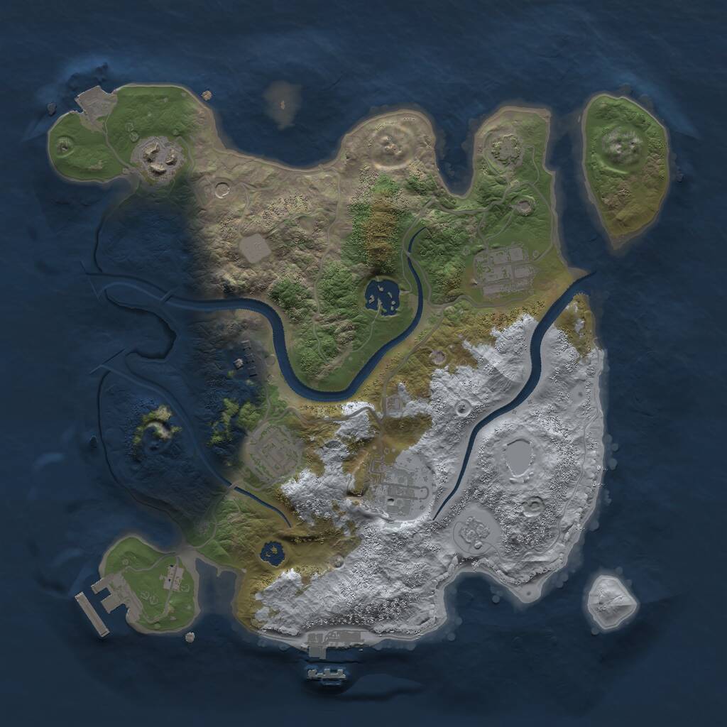 Rust Map: Procedural Map, Size: 2988, Seed: 29901, 12 Monuments