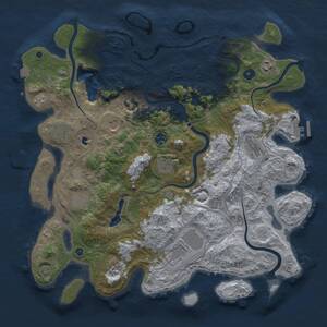 Thumbnail Rust Map: Procedural Map, Size: 4250, Seed: 65485423, 15 Monuments