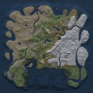 Thumbnail Rust Map: Procedural Map, Size: 4500, Seed: 1889162757, 16 Monuments