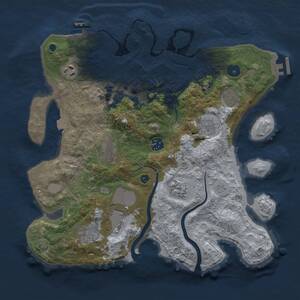 Thumbnail Rust Map: Procedural Map, Size: 3500, Seed: 473626183, 15 Monuments