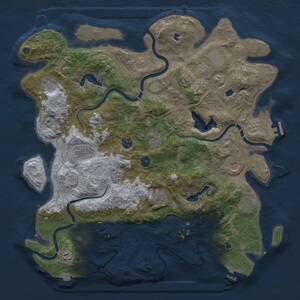 Thumbnail Rust Map: Procedural Map, Size: 4500, Seed: 19637950, 17 Monuments