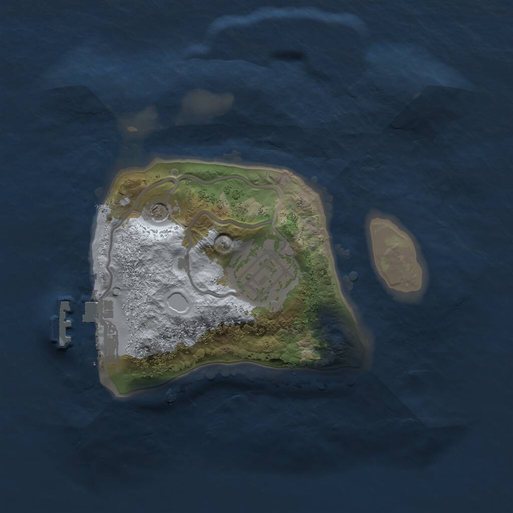 Rust Map: Procedural Map, Size: 1750, Seed: 42692, 4 Monuments