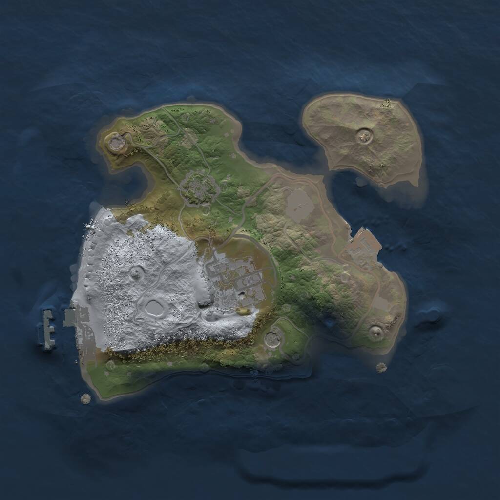 Rust Map: Procedural Map, Size: 2000, Seed: 42692, 5 Monuments