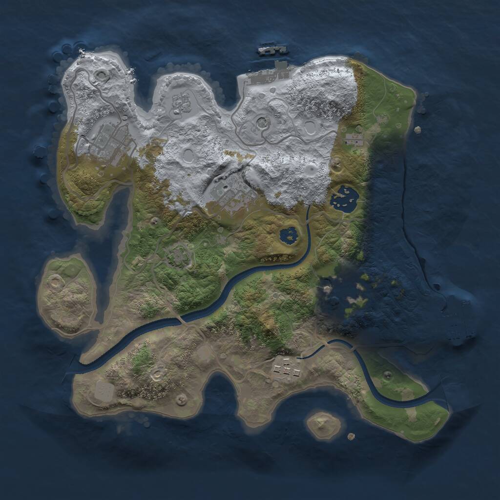 Rust Map: Procedural Map, Size: 2800, Seed: 420420420, 11 Monuments