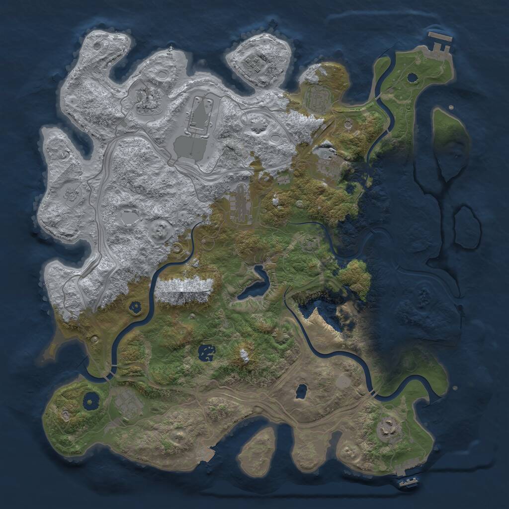 Rust Map: Procedural Map, Size: 4250, Seed: 50006, 15 Monuments