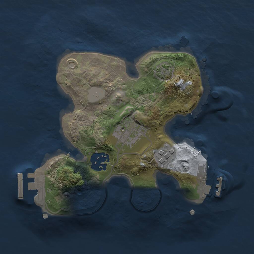 Rust Map: Procedural Map, Size: 2000, Seed: 1596302039, 7 Monuments