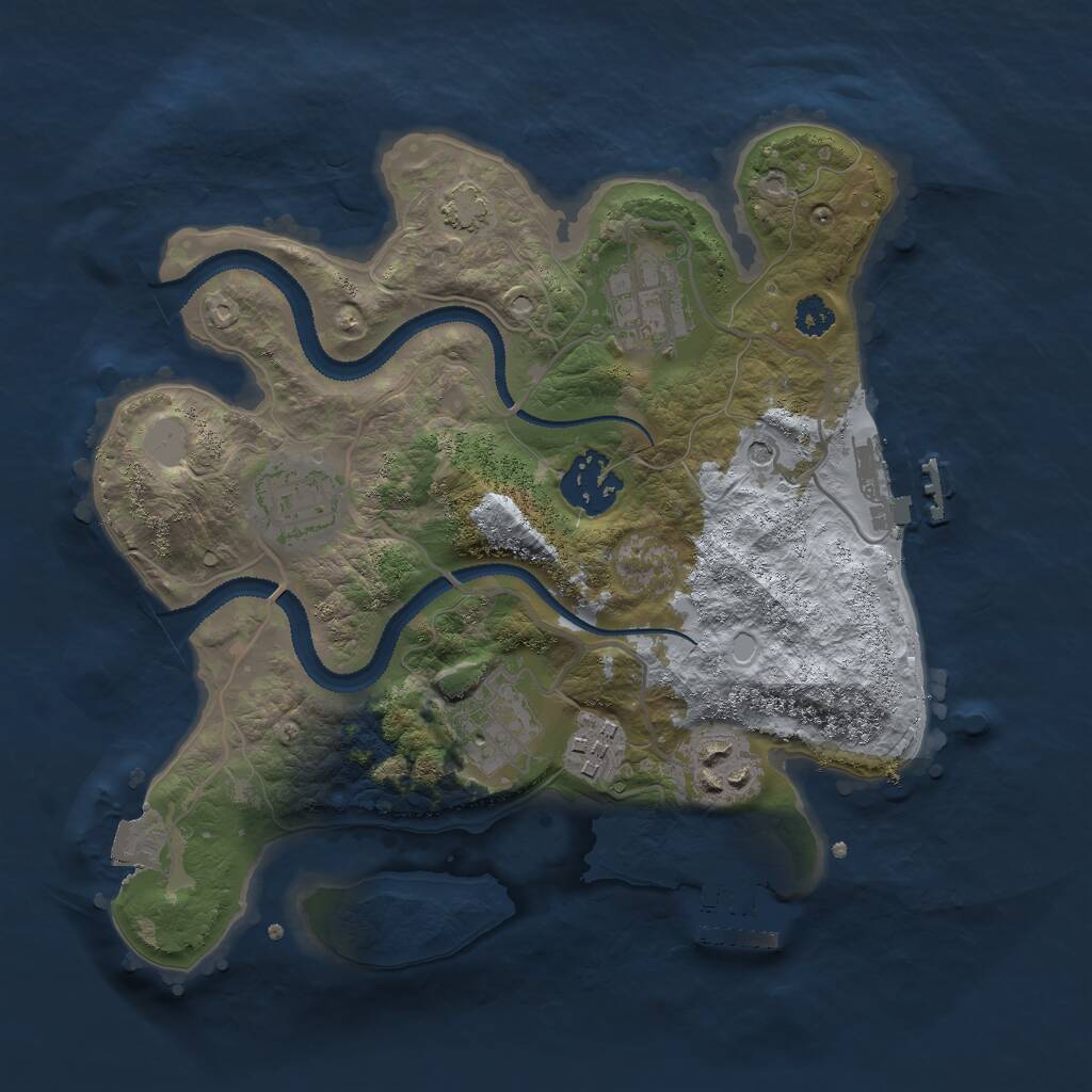 Rust Map: Procedural Map, Size: 2750, Seed: 696969, 11 Monuments