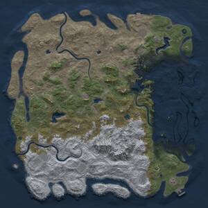 Thumbnail Rust Map: Procedural Map, Size: 6000, Seed: 352278519, 17 Monuments