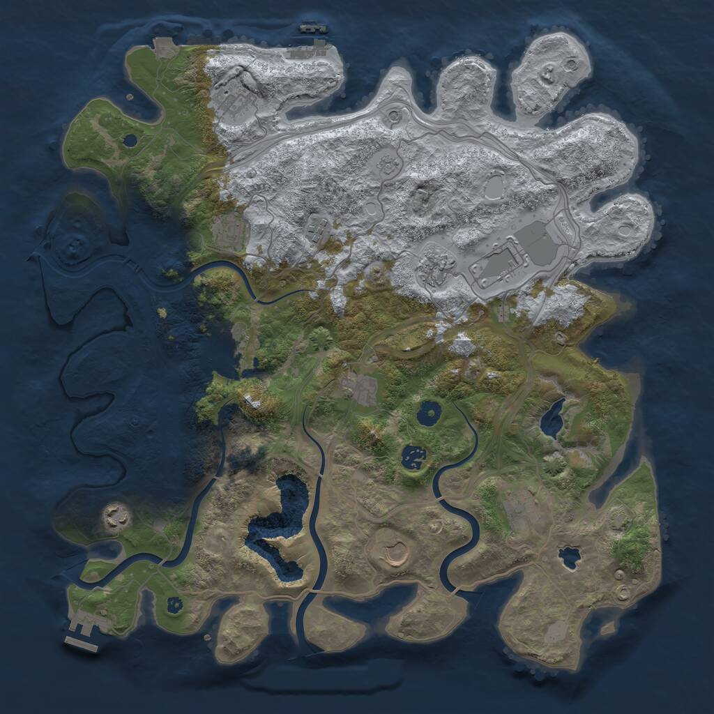 Rust Map: Procedural Map, Size: 4300, Seed: 96656388, 17 Monuments