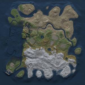 Thumbnail Rust Map: Procedural Map, Size: 3800, Seed: 70051, 16 Monuments