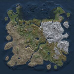 Thumbnail Rust Map: Procedural Map, Size: 4400, Seed: 240420245, 16 Monuments