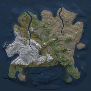 Thumbnail Rust Map: Procedural Map, Size: 3500, Seed: 206613806, 16 Monuments