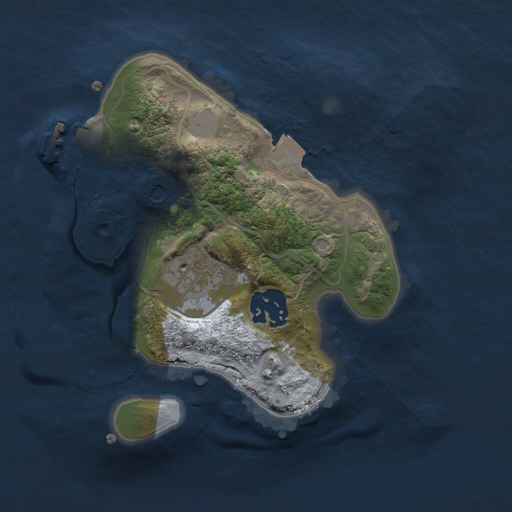 Rust Map: Procedural Map, Size: 2000, Seed: 292915855, 5 Monuments