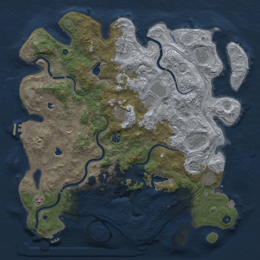 Rust Map: Procedural Map, Size: 4602, Seed: 82828, 17 Monuments