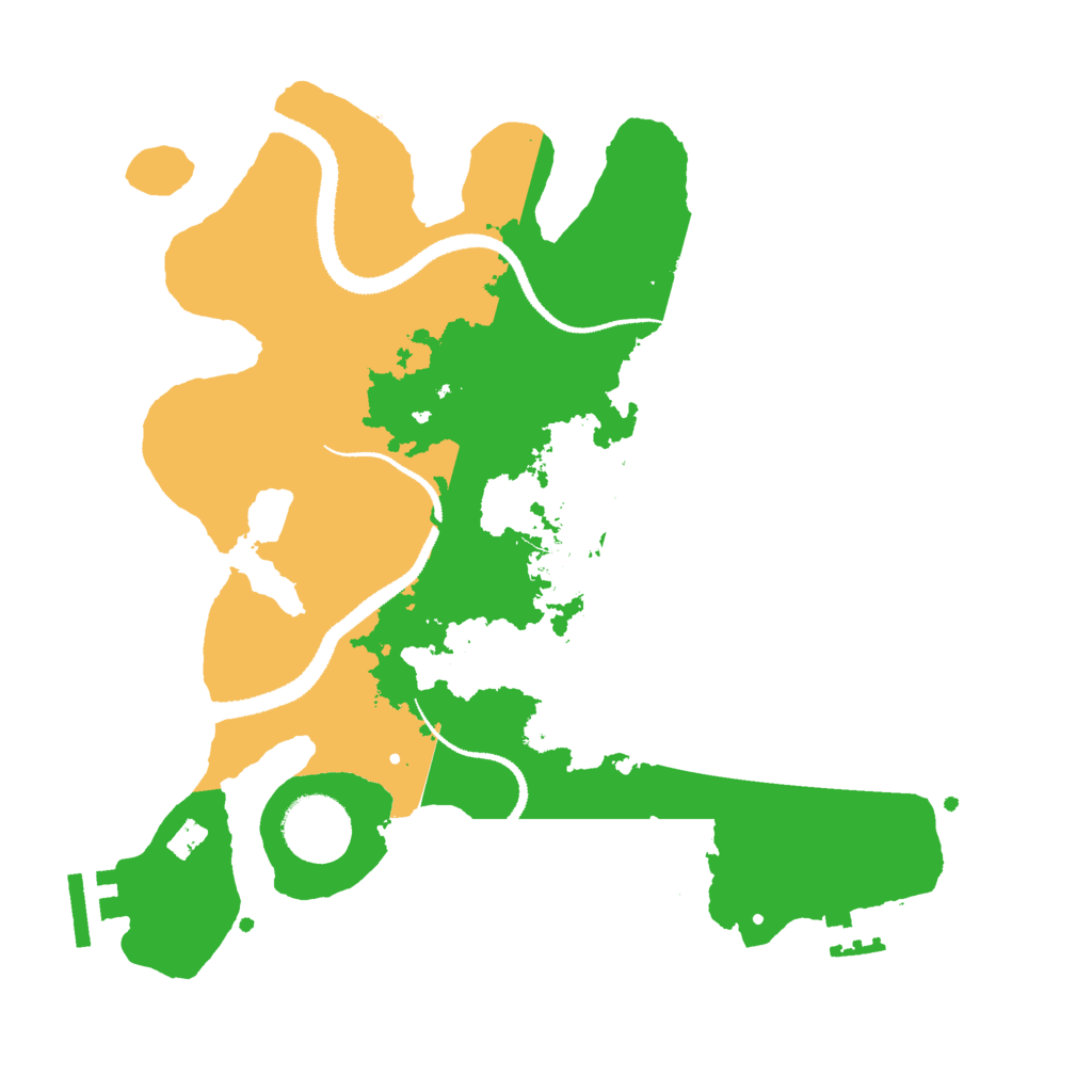 Biome Rust Map: Procedural Map, Size: 3000, Seed: 256475686