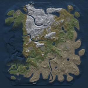 Thumbnail Rust Map: Procedural Map, Size: 4500, Seed: 659667860, 17 Monuments