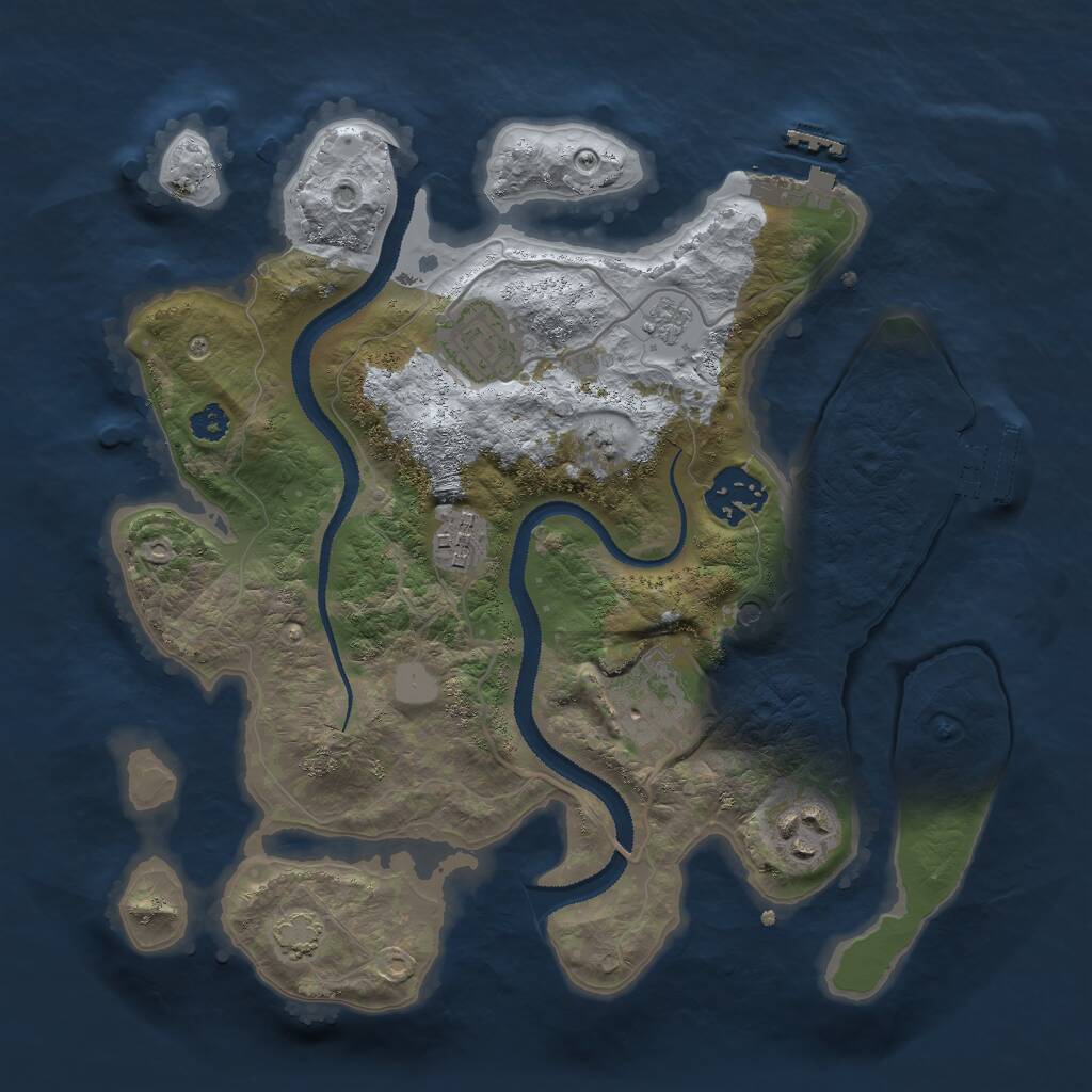 Rust Map: Procedural Map, Size: 2900, Seed: 37677, 11 Monuments