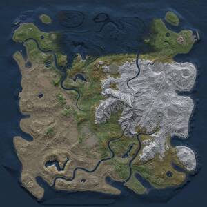 Thumbnail Rust Map: Procedural Map, Size: 5000, Seed: 3563457, 17 Monuments