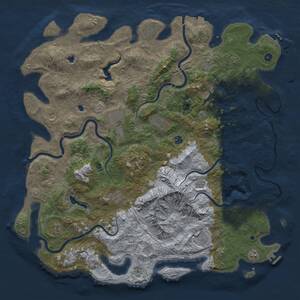 Thumbnail Rust Map: Procedural Map, Size: 5500, Seed: 456430, 17 Monuments