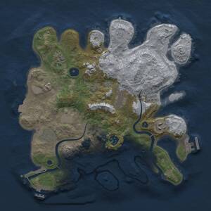 Thumbnail Rust Map: Procedural Map, Size: 3400, Seed: 5000, 13 Monuments