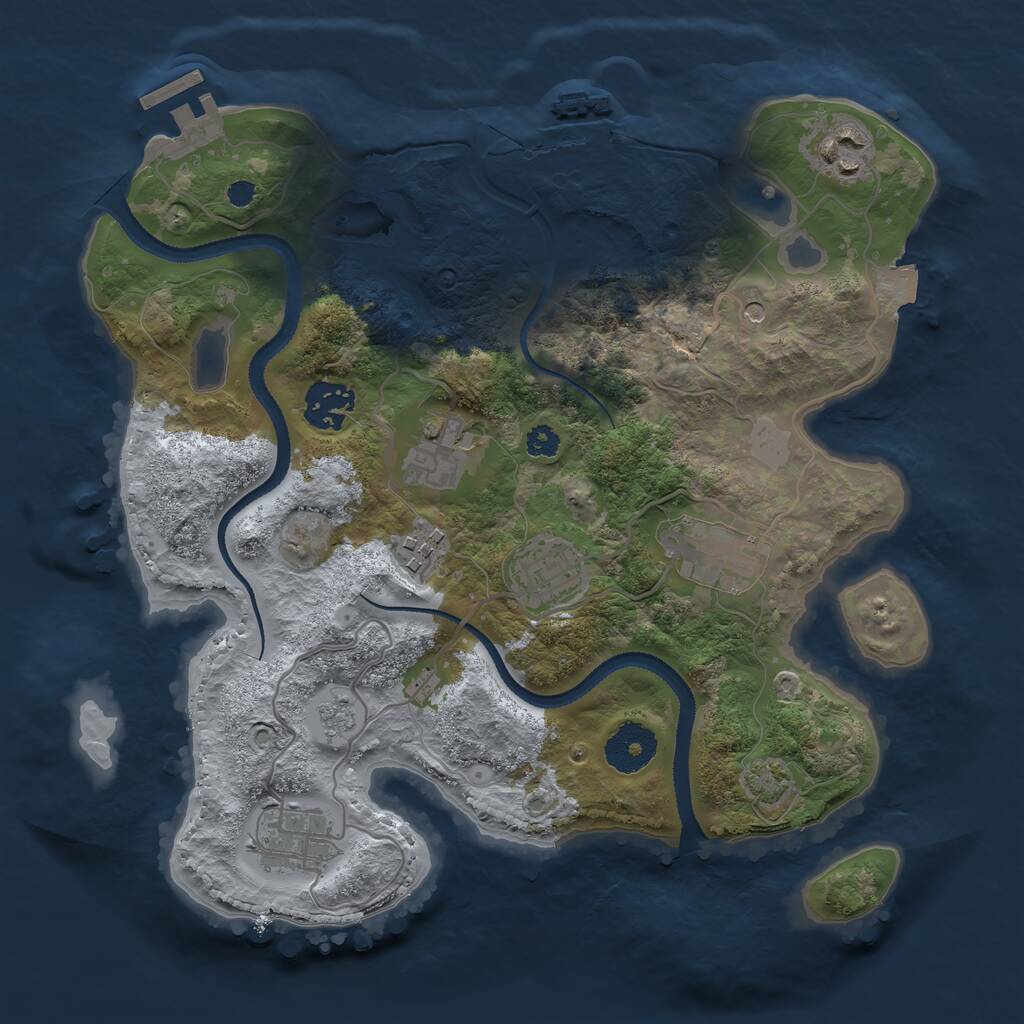 Rust Map: Procedural Map, Size: 3100, Seed: 109820431, 13 Monuments