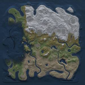 Thumbnail Rust Map: Procedural Map, Size: 4500, Seed: 9695876, 17 Monuments