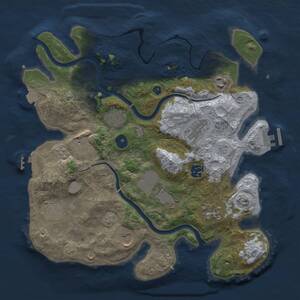 Thumbnail Rust Map: Procedural Map, Size: 3500, Seed: 1327978885, 16 Monuments