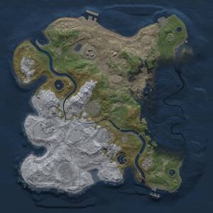 Thumbnail Rust Map: Procedural Map, Size: 3350, Seed: 439275511, 13 Monuments