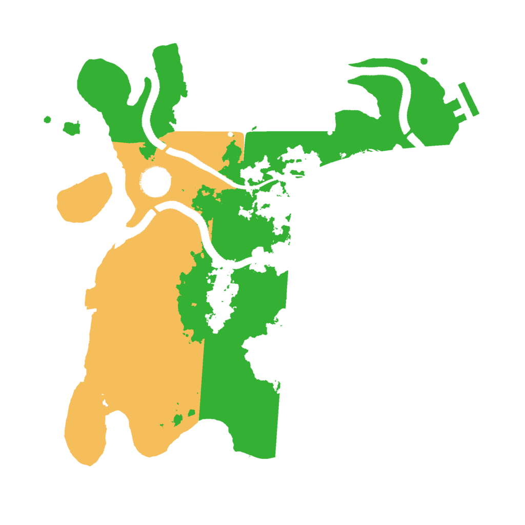 Biome Rust Map: Procedural Map, Size: 3000, Seed: 7443