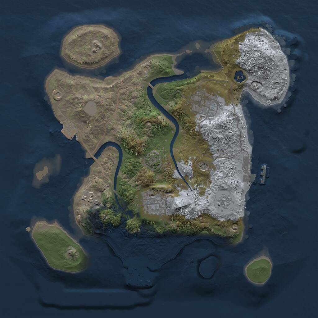 Rust Map: Procedural Map, Size: 2700, Seed: 1756382498, 9 Monuments