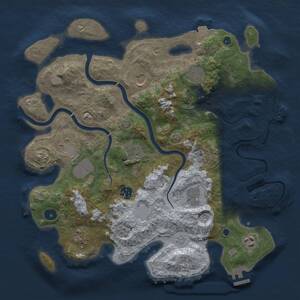 Thumbnail Rust Map: Procedural Map, Size: 3750, Seed: 491410003, 15 Monuments
